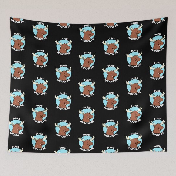 Item preview, Puns Amoose Me Funny Moose Puns (Dark BG) designed and sold by punnybone.