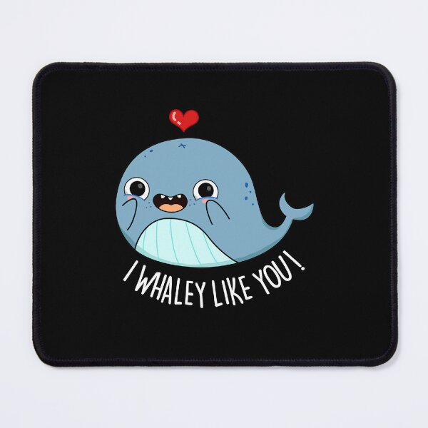 Item preview, I Whaley Like You Funny Whale Puns (Dark BG) designed and sold by punnybone.