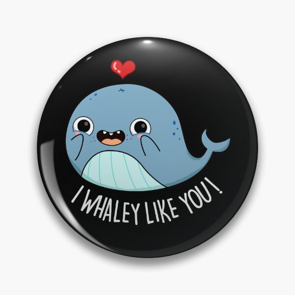 Item preview, I Whaley Like You Funny Whale Puns (Dark BG) designed and sold by punnybone.