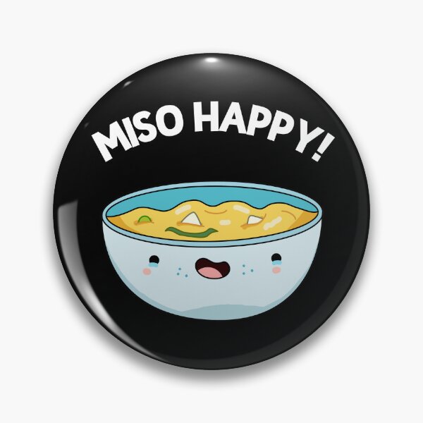 Item preview, Miso Happy Funny Soup Puns (Dark BG) designed and sold by punnybone.