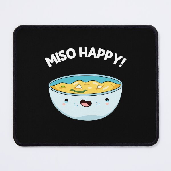 Item preview, Miso Happy Funny Soup Puns (Dark BG) designed and sold by punnybone.