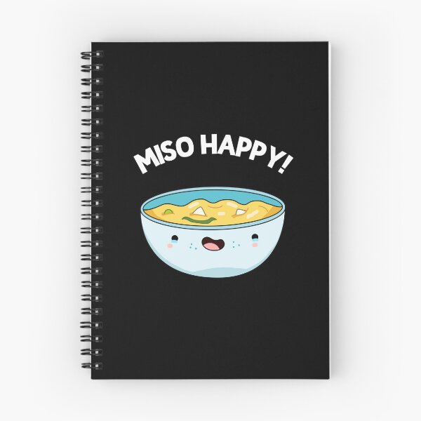 Item preview, Miso Happy Funny Soup Puns (Dark BG) designed and sold by punnybone.
