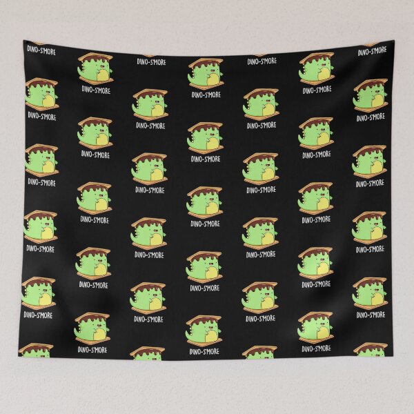 Item preview, Dinosmore Funny Dinosaur Smore Puns (Dark BG) designed and sold by punnybone.