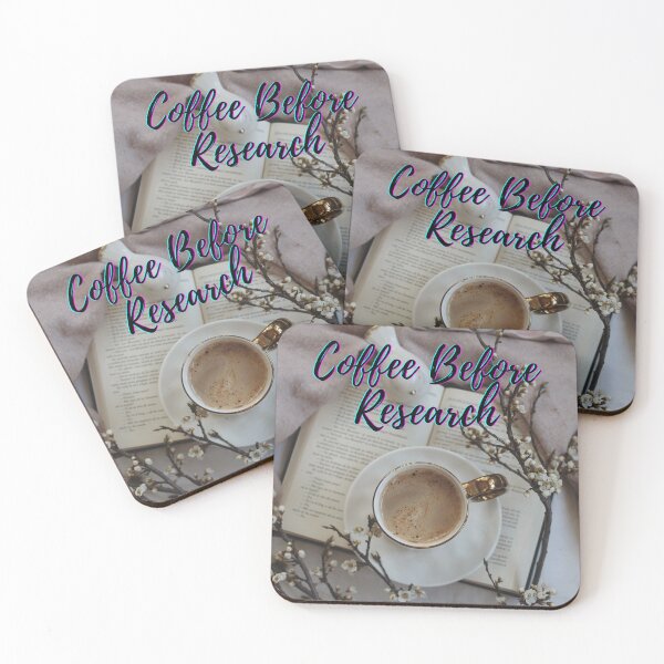 Item preview, Coffee before research -  Research scholar phd themed gifts (in Blue) designed and sold by RebelliousRosee.
