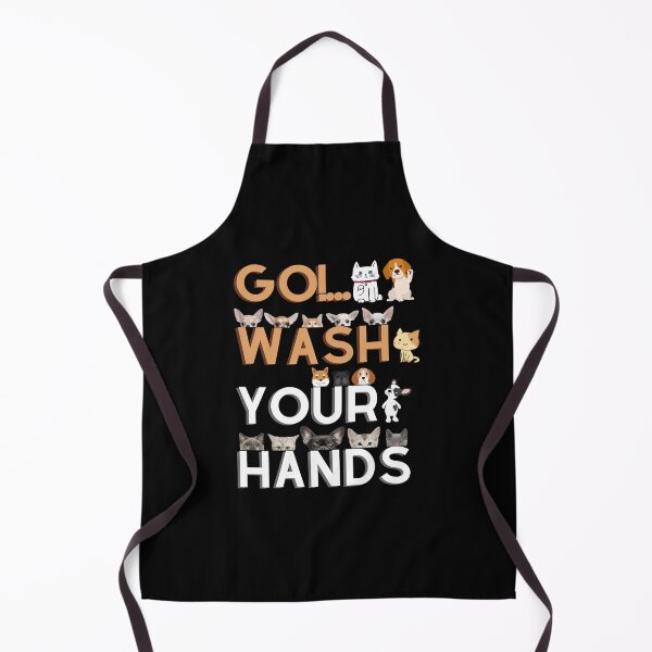 Item preview, "Go Wash Your Hands" Funny Cats Dogs Global Handwashing Day designed and sold by SuccessSK.