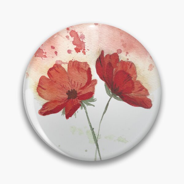 Item preview, Watercolor red poppy flower designed and sold by Lyndsey-Uzl.