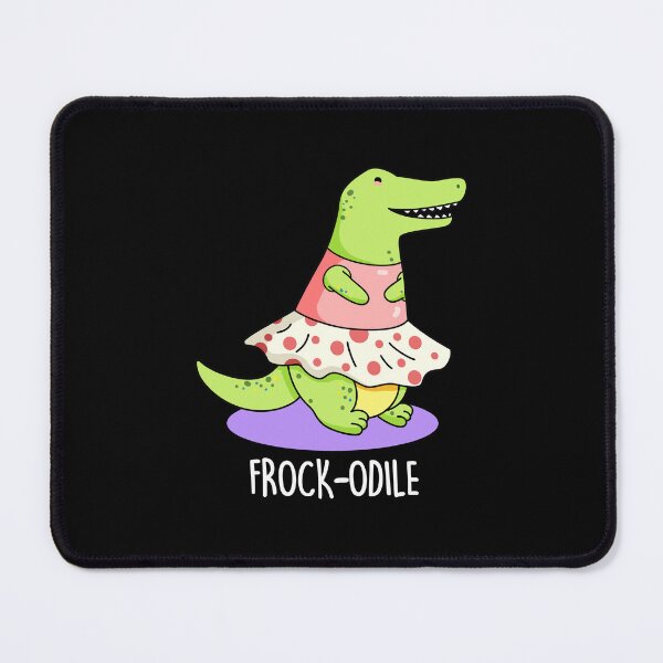 Item preview, Frock-odile Funny Crocodile Puns (Dark BG) designed and sold by punnybone.