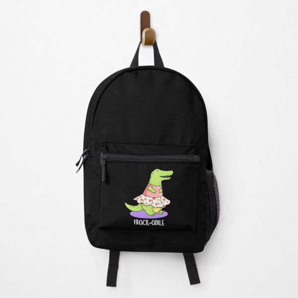 Item preview, Frock-odile Funny Crocodile Puns (Dark BG) designed and sold by punnybone.