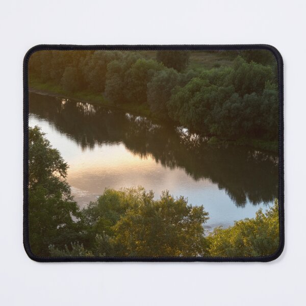 Item preview, Riverside Sunset Reflected - Maritsa River from Above designed and sold by Georgia Mizuleva.
