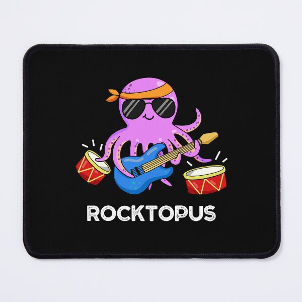 Item preview, Rocktopus Rock Band Funny Octopus Puns (Dark BG) designed and sold by punnybone.