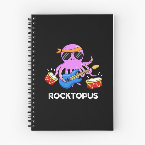 Item preview, Rocktopus Rock Band Funny Octopus Puns (Dark BG) designed and sold by punnybone.
