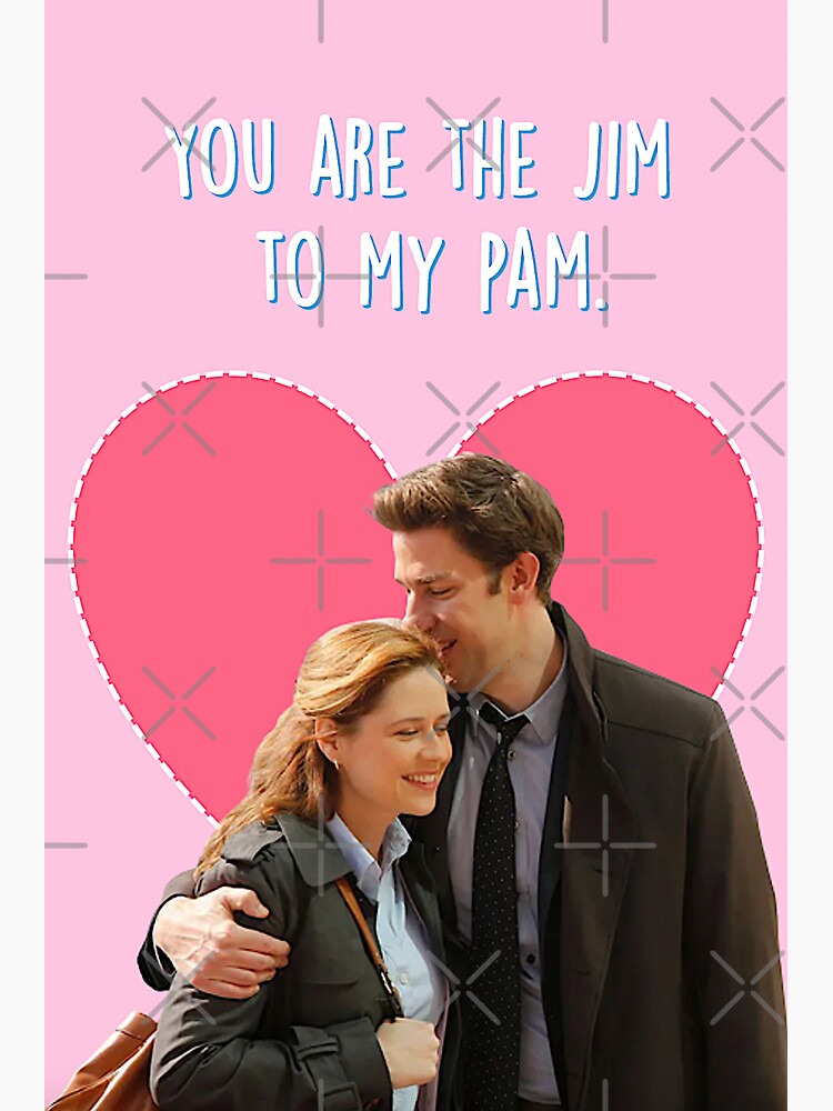 "Jim and Pam Love Card The Office" Sticker for Sale by Alma Redbubble