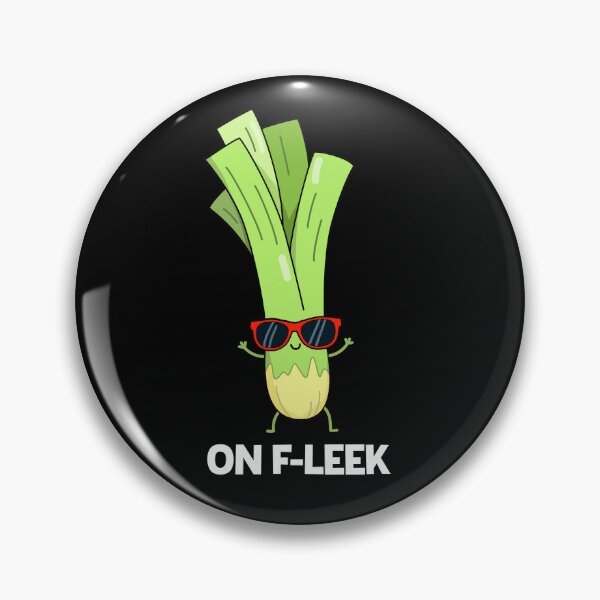 Item preview, On Fleek Funny Veggie Leek Puns (Dark BG) designed and sold by punnybone.