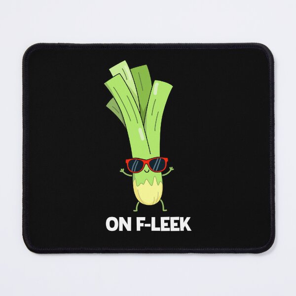 Item preview, On Fleek Funny Veggie Leek Puns (Dark BG) designed and sold by punnybone.