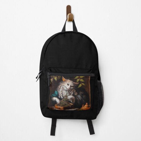 Vista previa del artículo con la obra «Sebastián el Gato, mezclando unas hierbas de hojas sueltas (Barroco)», diseñado y vendido por thecatandkettle.