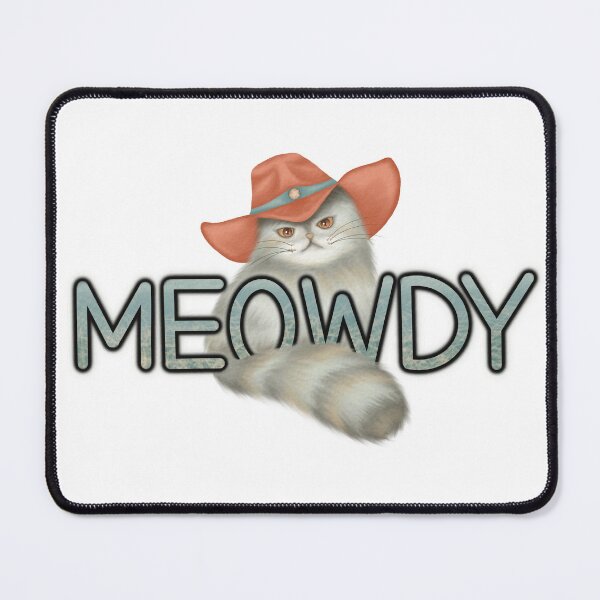 Item preview, Cute hand drawn Meowdy Cat Cowboy Howdy Cat Meme designed and sold by ngamsupsiri.