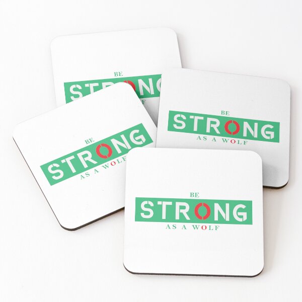 Item preview, Be Strong As A Wolf Motivational Text Design designed and sold by RiyonArts.