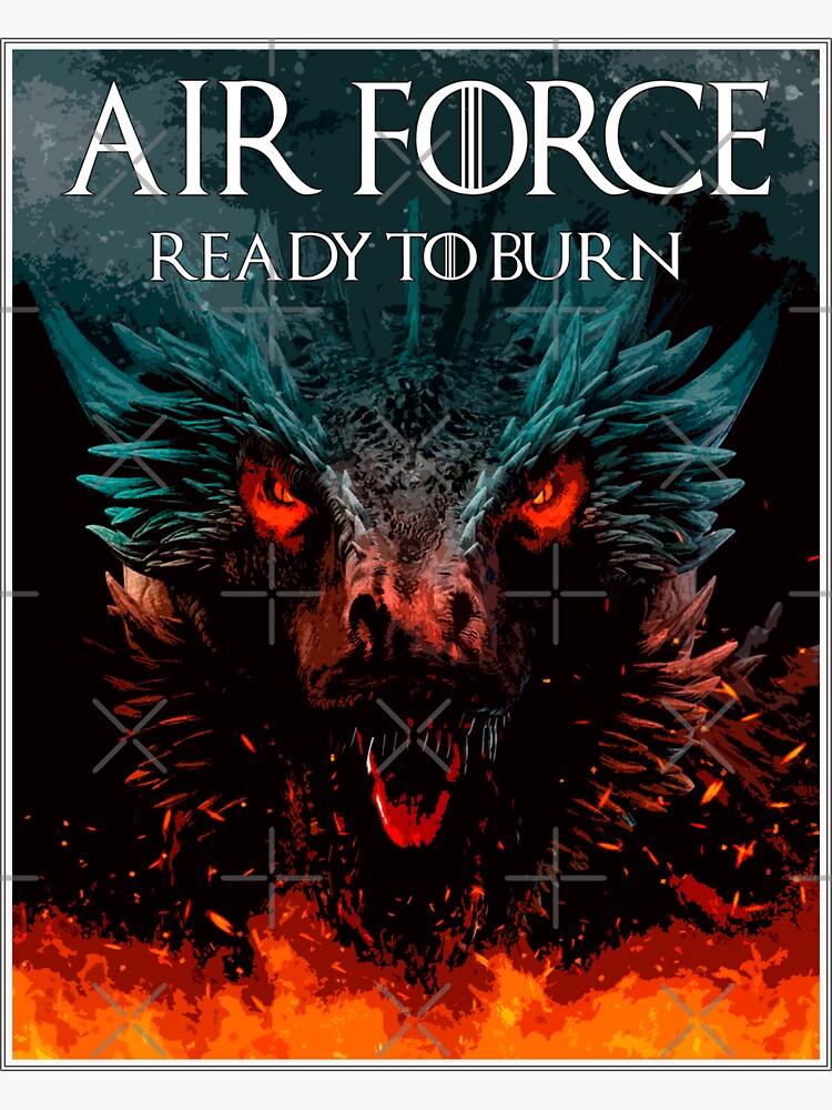 "AIR FORCE - Ready to burn" Sticker for Sale by id0ntCare07 | Redbubble