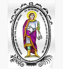 Saint Genesius Patron of Acting, Comedy & Drama Poster