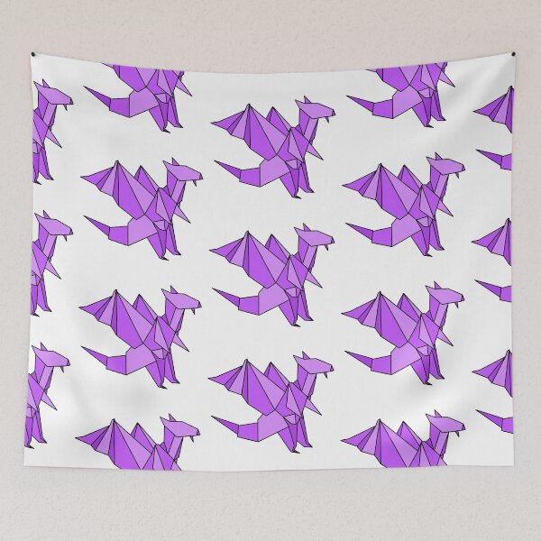 Aperçu de l'œuvre Dragon violet en origami créée et vendue par CalliesArt.