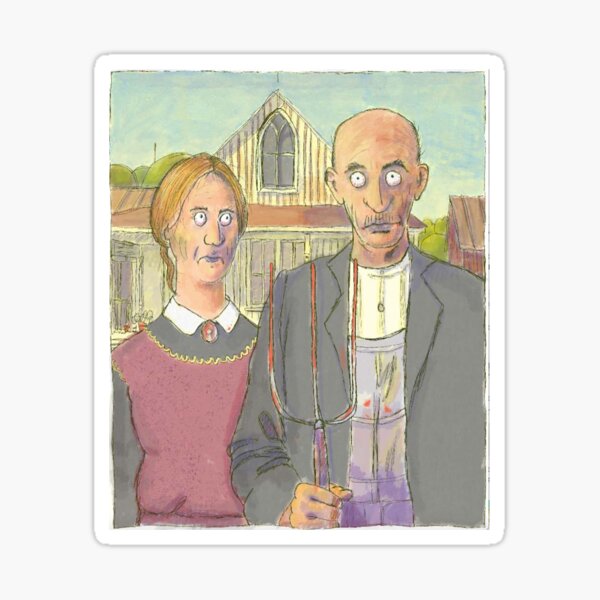 Halloween Zombie Farmers Sticker