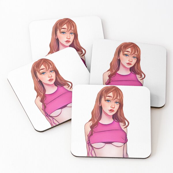 Item preview, Cute Redhead Girl on Knees Posing designed and sold by Cute Girl Fan Art.