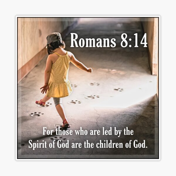 Romans 8:14 Christian Bible Scripture Stickers