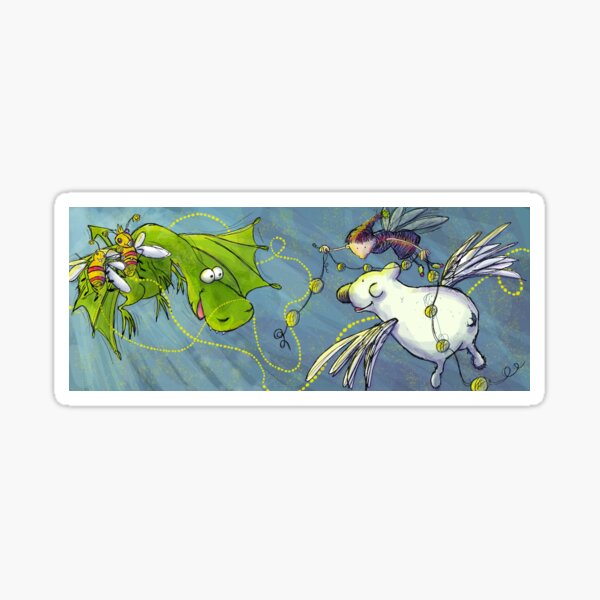 Fairy and bear Sticker