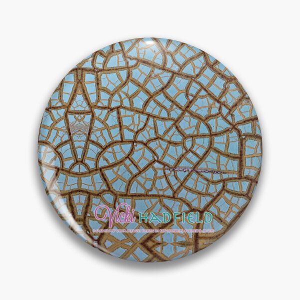 Item preview, Peeling Paint Tribal Mandala-style Mosaic Pattern - Blue Brown Tan  - Vicki Hadfield designed and sold by Printable Pressies.