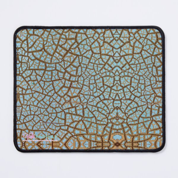 Item preview, Peeling Paint Tribal Mandala-style Mosaic Pattern - Blue Brown Tan  - Vicki Hadfield designed and sold by Printable Pressies.