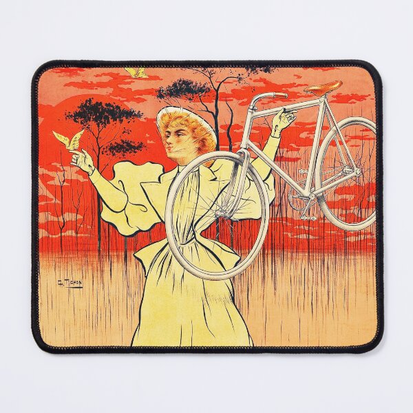 Item preview, LU-MI-NUM BICYCLES 1891 Vintage French Art Nouveau Poster by Charles Tichon designed and sold by retroposters.