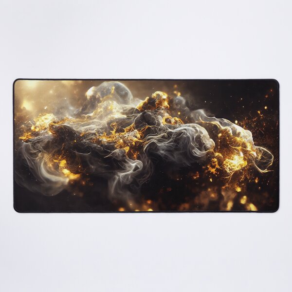 Item preview, Fantastic Nebula Abstract 5 - Gold and Black designed and sold by lematworks.