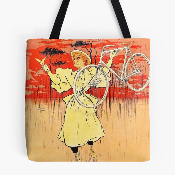 Item preview, LU-MI-NUM BICYCLES 1891 Vintage French Art Nouveau Poster by Charles Tichon designed and sold by retroposters.