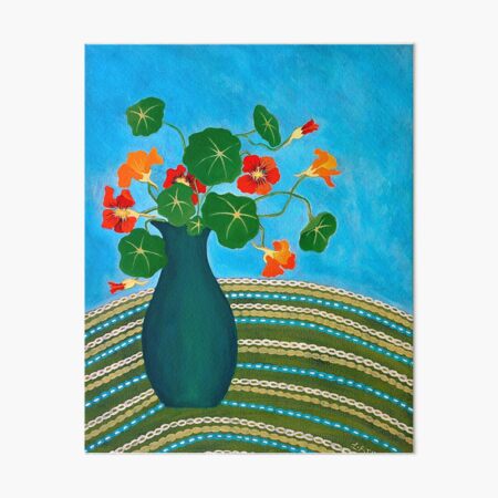 My Nans Nasturtiums Art Board Print