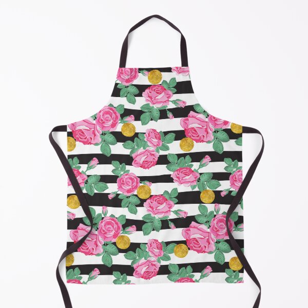 Item preview, Whimsical Black and White Stripe Rose Print designed and sold by Trimzz.