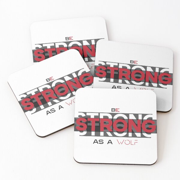 Item preview, Be Strong As A Wolf Motivational Text Design designed and sold by RiyonArts.