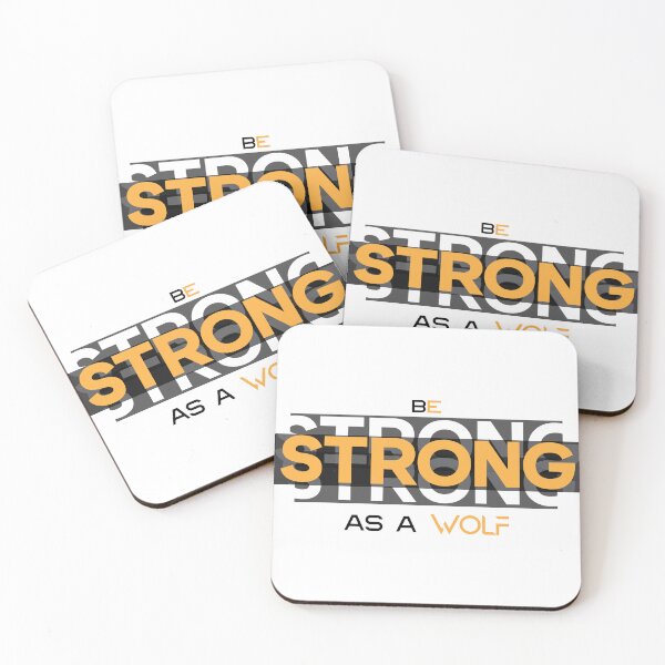 Item preview, Be Strong As A Wolf Motivational Text Design designed and sold by RiyonArts.