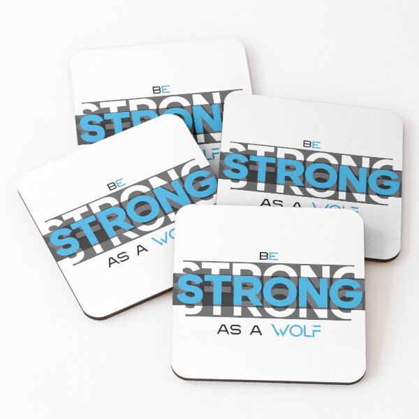 Item preview, Be Strong As A Wolf Motivational Text Design designed and sold by RiyonArts.