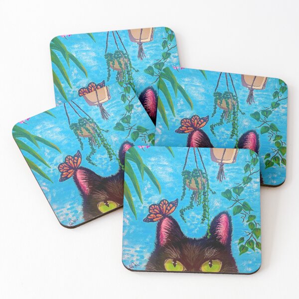 Item preview, Feline On Balcony hand-painted original artwork designed and sold by Safa M.  Art.