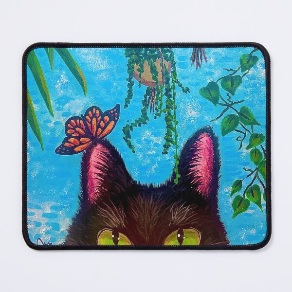 Item preview, Feline On Balcony hand-painted original artwork designed and sold by Safa M. Art.