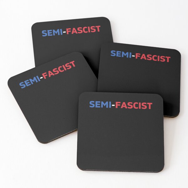 Item preview, Semi Fascist Funny Political Humor Quotes designed and sold by Bovtique.