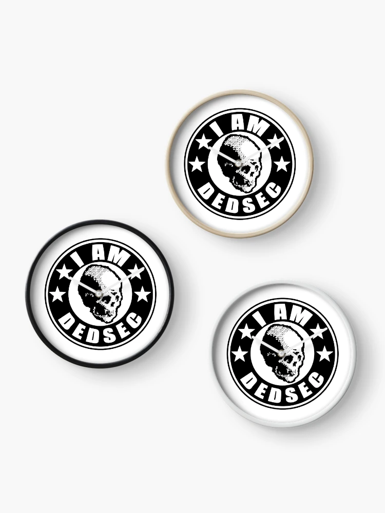Thumbnail 3 of 4, Clock, IamDedsecWhtLogo designed and sold by Saint One.
