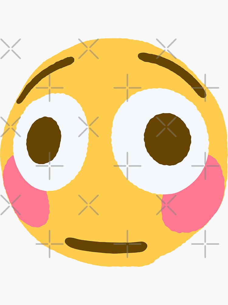 "Flushed Emoji" Sticker for Sale by HappyHowler Redbubble