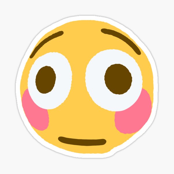 Cursed Discord Flushed Emoji Sticker - Cursed Discord Flushed