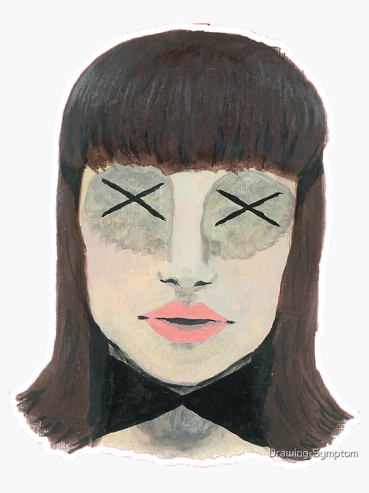 "No Eyes Portrait" Sticker for Sale by DrawingSymptom Redbubble