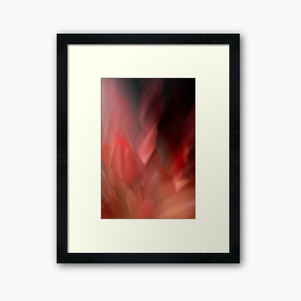 Fleur Blur-Abstract Red Leaves Photo Framed Art Print