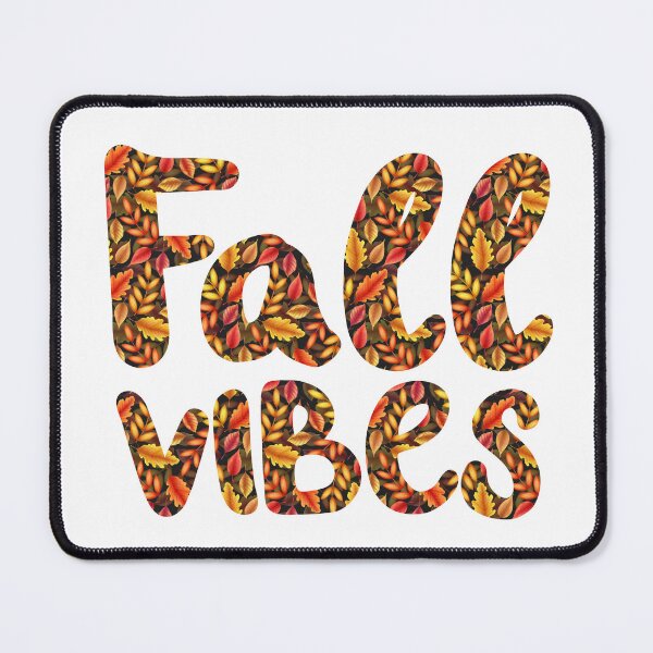 Item preview, Fall vibes lettering with watercolor leaves print designed and sold by DarianaArt.