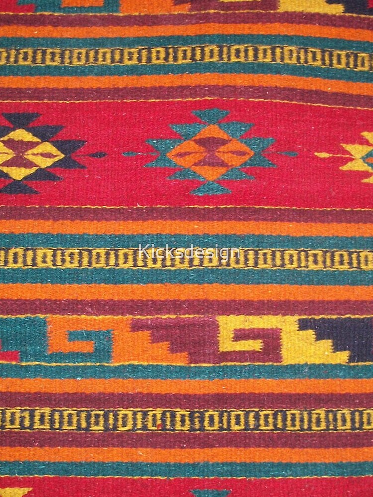 Colorful red Aztec Pattern by Kicksdesign