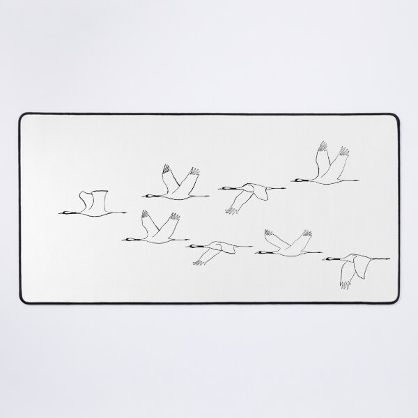 Item preview, Flying Common Crane flock designed and sold by AndrasVasasArt.