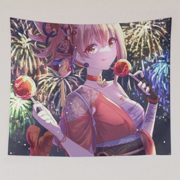 Item preview, Yoimiya Genshin Póster designed and sold by robinhaynes.